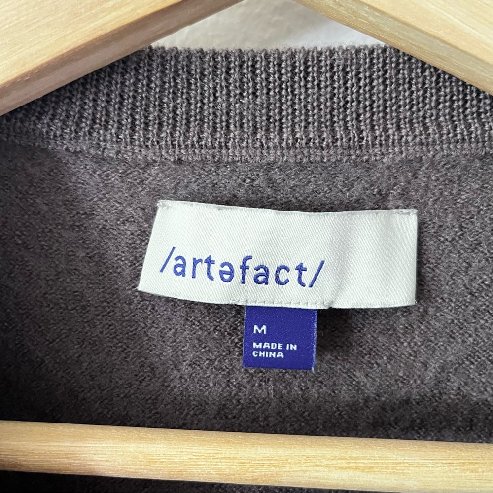 Artefact Merino Wool Crew Neck Sweater in Dark Purple size‎ medium - Picture 4 of 9